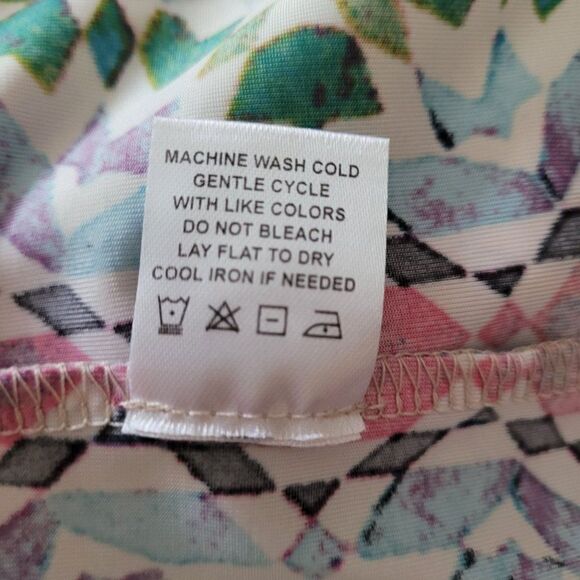 Tacera Dress Womens S Mod 3/4 Crochet Angel Sleeve Keyhole Scoop Neck Shift Pink - Picture 10 of 10